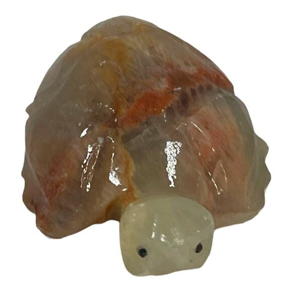 Lot of 3 Vintage Hand Carved Stone Turtle Figurines Paperweight Soapstone Set 3 - Picture 13 of 16